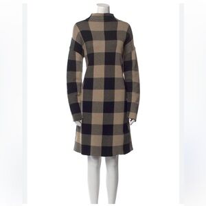 Cynthia Rowley Black and Tan Plaid Dress